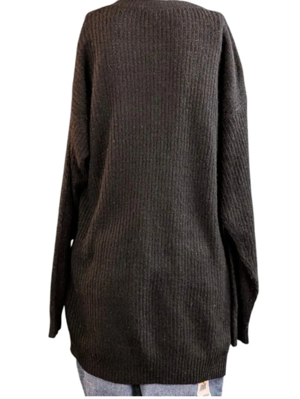 Vintage Mervyns Silk-Angora Blend Crew Neck Cable Knit Sweater